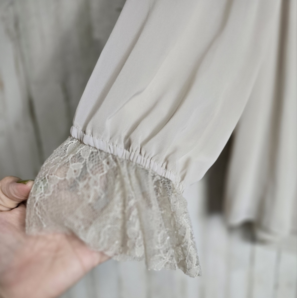 CATO Peasant Boho Lace Top 3X 22 24 Balloon Sleeves NWT Coquette Cottagecore - Picture 2 of 10